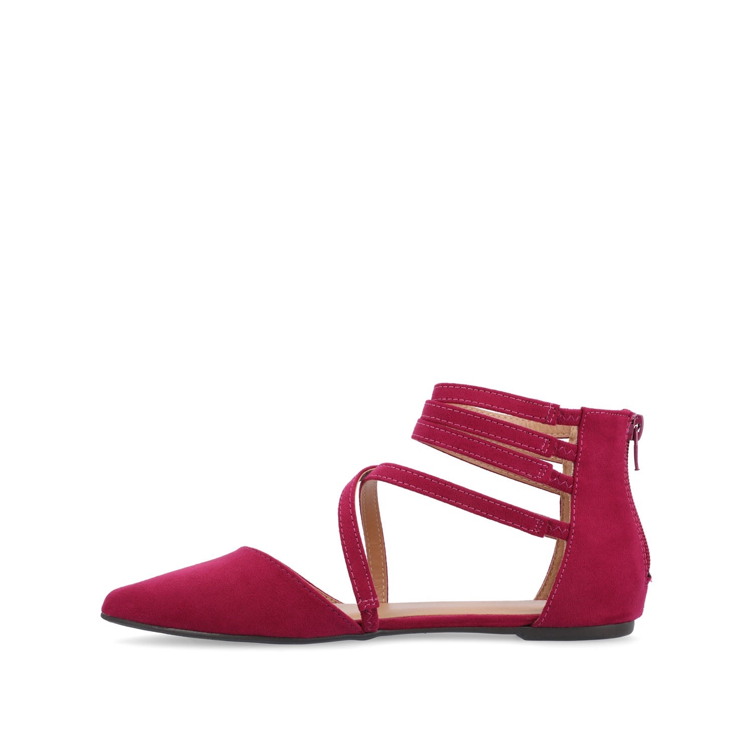 MARLEE D'ORSAY FLATS IN FAUX SUEDE - Purple