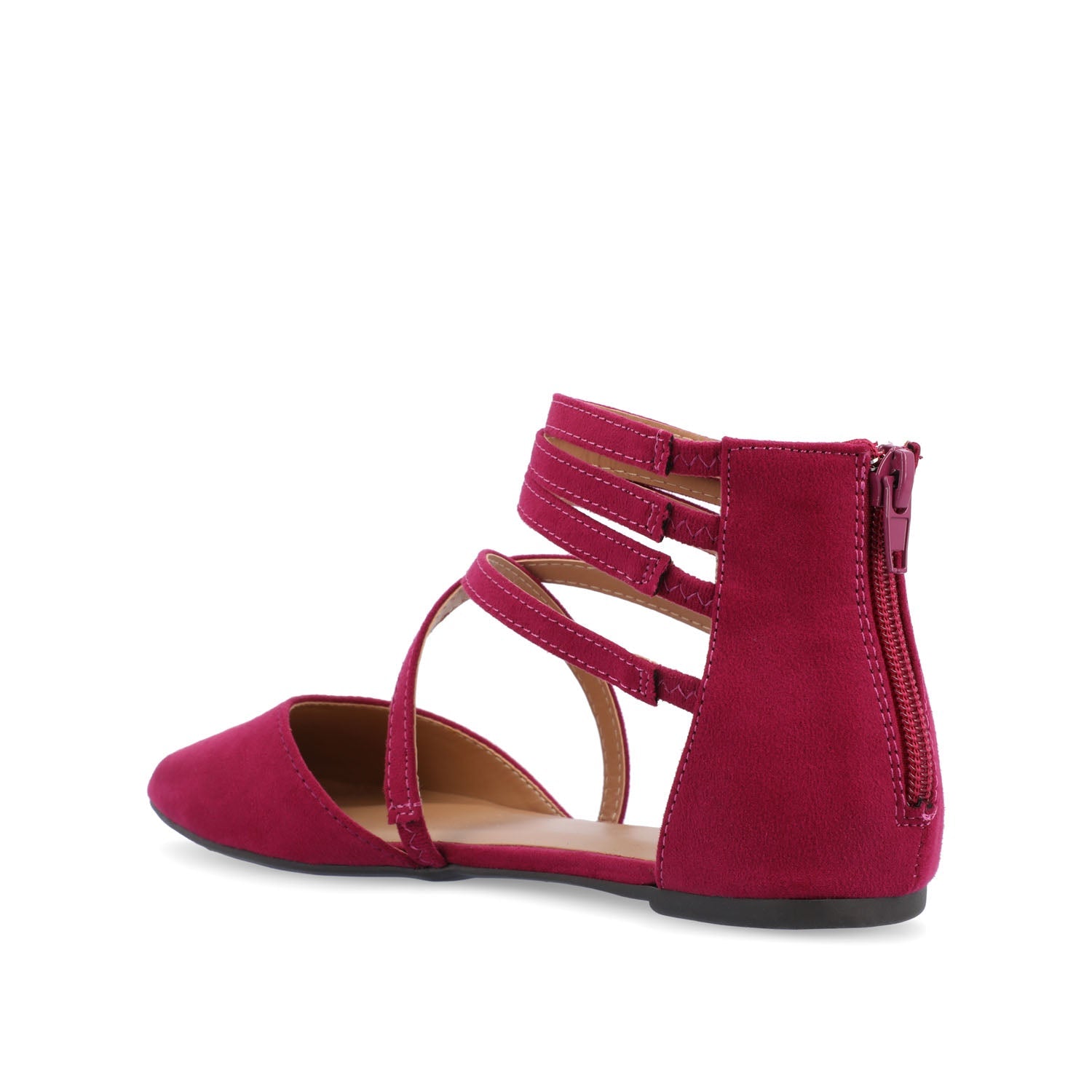 MARLEE D'ORSAY FLATS IN FAUX SUEDE - Purple