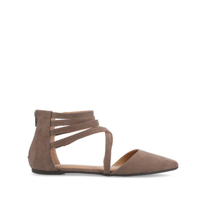 MARLEE D'ORSAY FLATS IN FAUX SUEDE - Taupe
