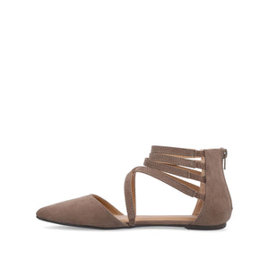 MARLEE D'ORSAY FLATS IN FAUX SUEDE - Taupe