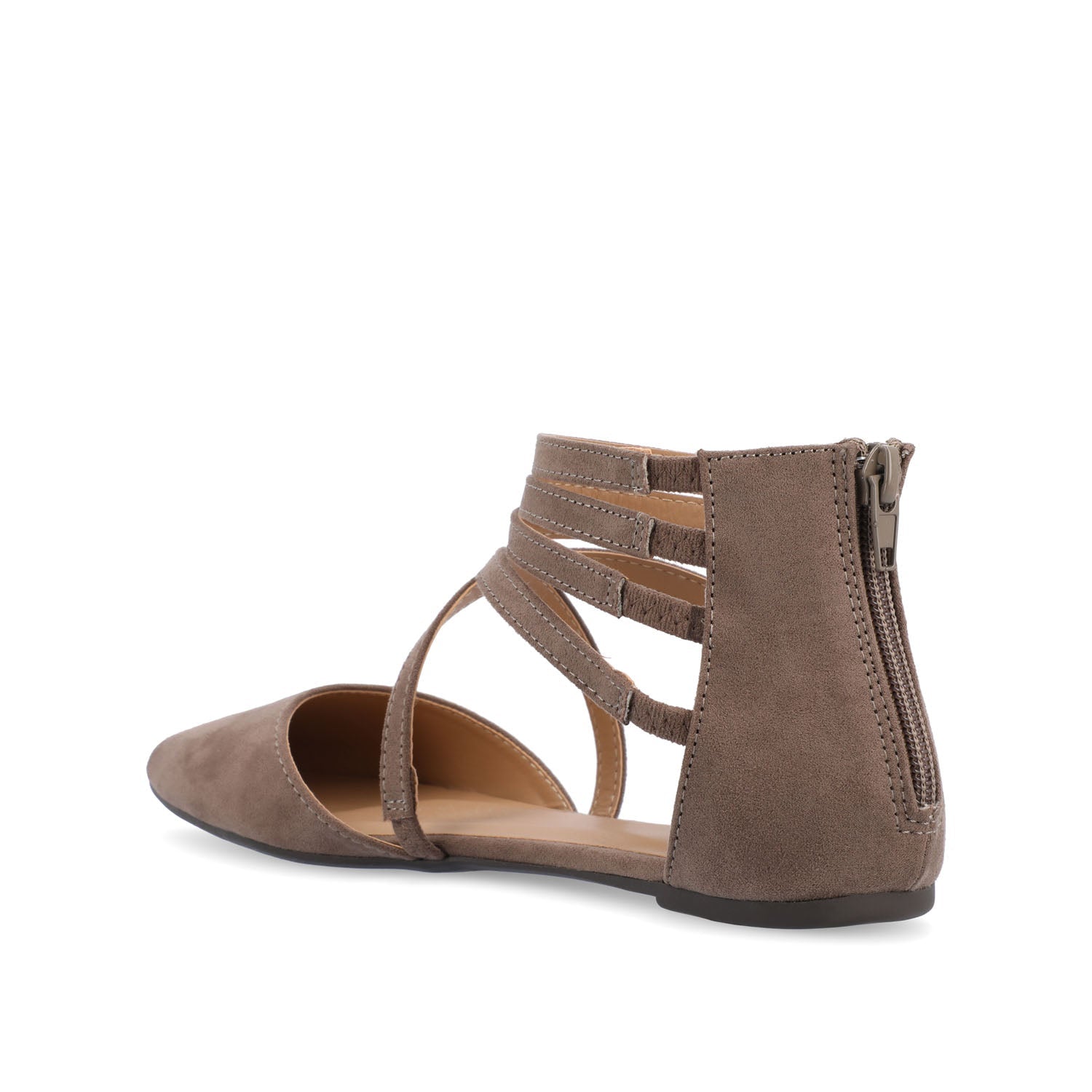 MARLEE D'ORSAY FLATS IN FAUX SUEDE - Taupe