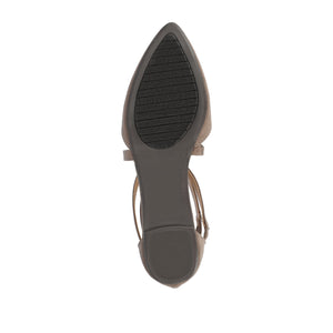 MARLEE D'ORSAY FLATS IN FAUX SUEDE - Taupe