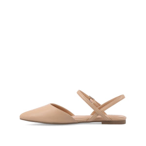 MARTINE SLINGBACK FLATS IN COOL SHADES - Almond