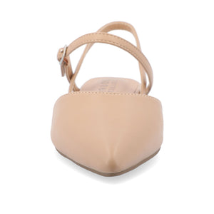 MARTINE SLINGBACK FLATS IN COOL SHADES - Almond