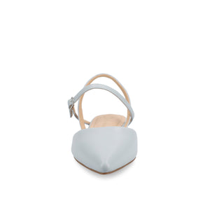 MARTINE SLINGBACK FLATS IN VEGAN LEATHER - Blue PU