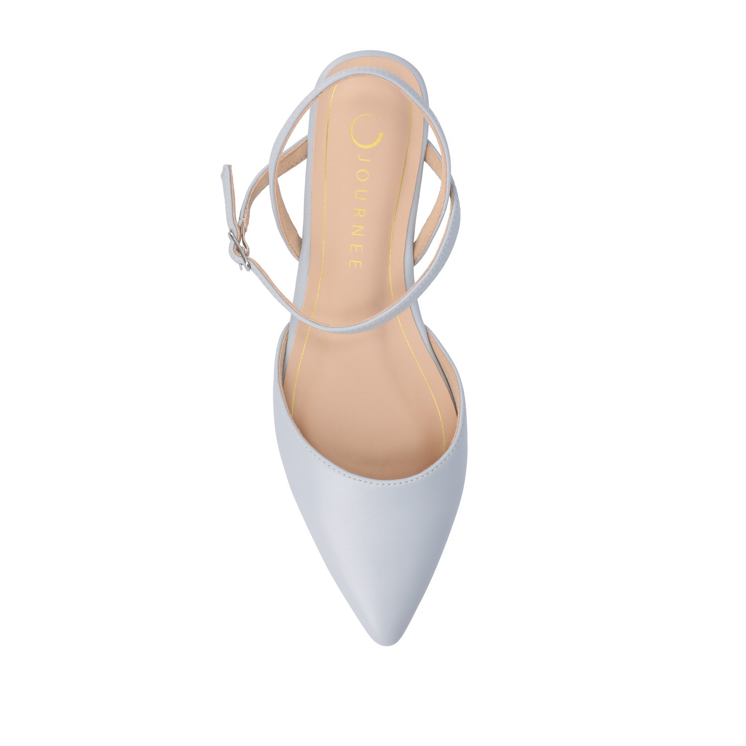 MARTINE SLINGBACK FLATS IN VEGAN LEATHER - Blue PU