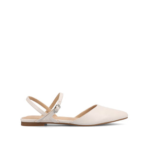 MARTINE SLINGBACK FLATS IN VEGAN LEATHER - Bone PU