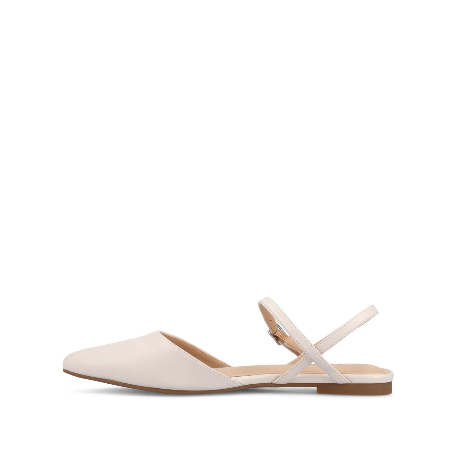 MARTINE SLINGBACK FLATS IN VEGAN LEATHER - Bone PU