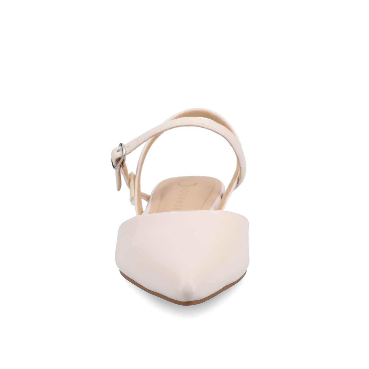 MARTINE SLINGBACK FLATS IN VEGAN LEATHER - Bone PU