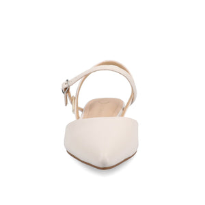 MARTINE SLINGBACK FLATS IN VEGAN LEATHER - Bone PU