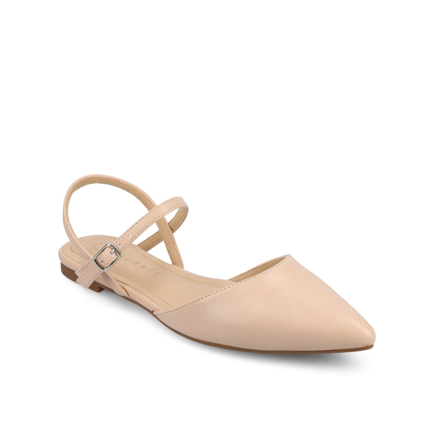 MARTINE SLINGBACK FLATS IN VEGAN LEATHER - Blush PU