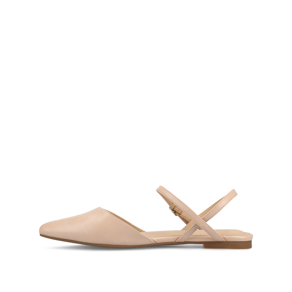 MARTINE SLINGBACK FLATS IN FAUX LEATHER