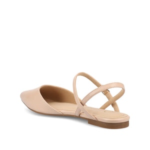 MARTINE SLINGBACK FLATS IN VEGAN LEATHER - Blush PU