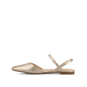 MARTINE SLINGBACK FLATS IN VEGAN LEATHER - Champagne PU