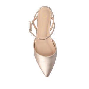 MARTINE SLINGBACK FLATS IN VEGAN LEATHER - Champagne PU