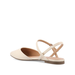 MARTINE SLINGBACK FLATS IN WARM SHADES - Cream