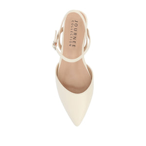 MARTINE SLINGBACK FLATS IN WARM SHADES - Cream