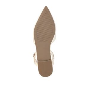 MARTINE SLINGBACK FLATS IN WARM SHADES - Cream