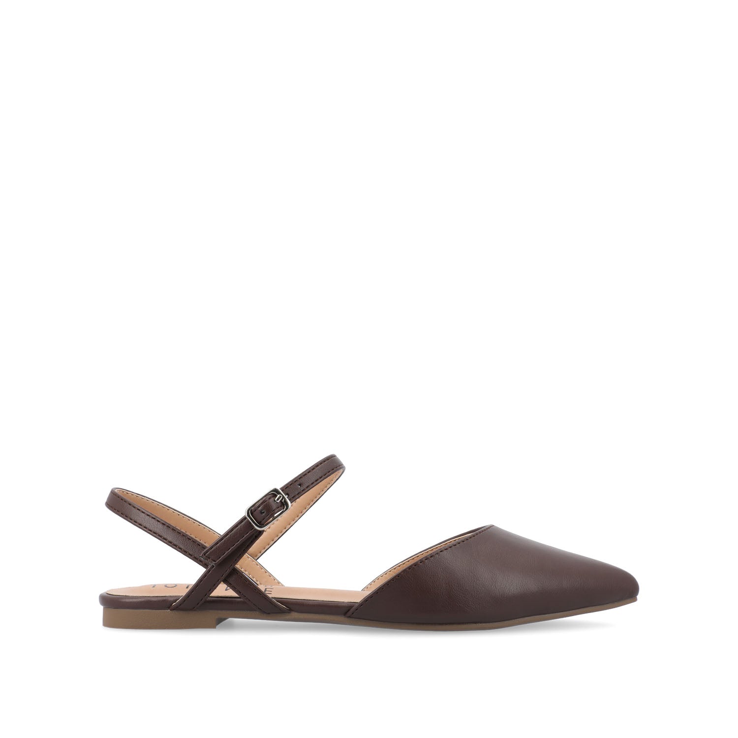 MARTINE SLINGBACK FLATS IN COOL SHADES - Mahogany