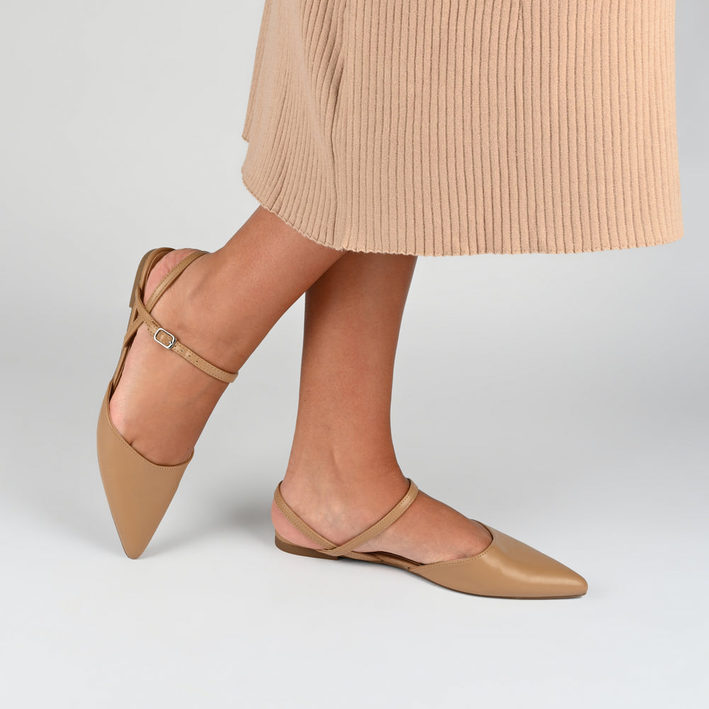 MARTINE WARM SHADE SLINGBACK FLATS IN NARROW