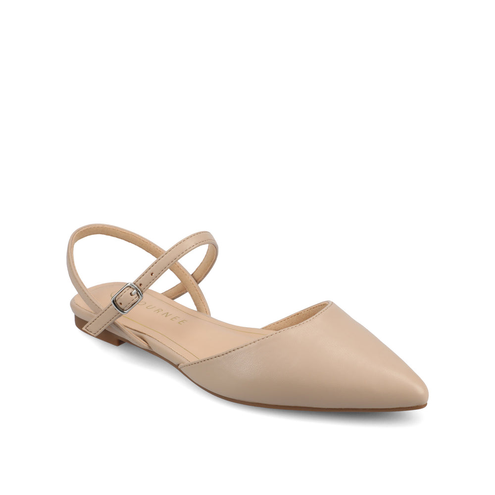 MARTINE SLINGBACK FLATS IN FAUX LEATHER