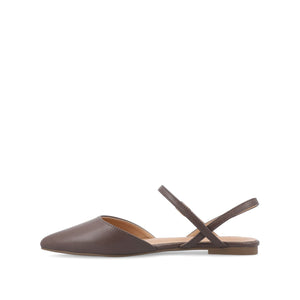 MARTINE SLINGBACK FLATS IN WARM SHADES - Truffle