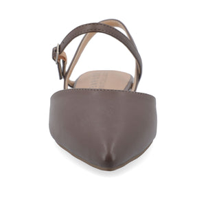 MARTINE SLINGBACK FLATS IN WARM SHADES - Truffle