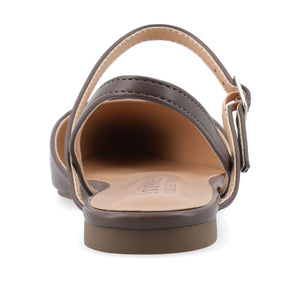 MARTINE SLINGBACK FLATS IN WARM SHADES - Truffle