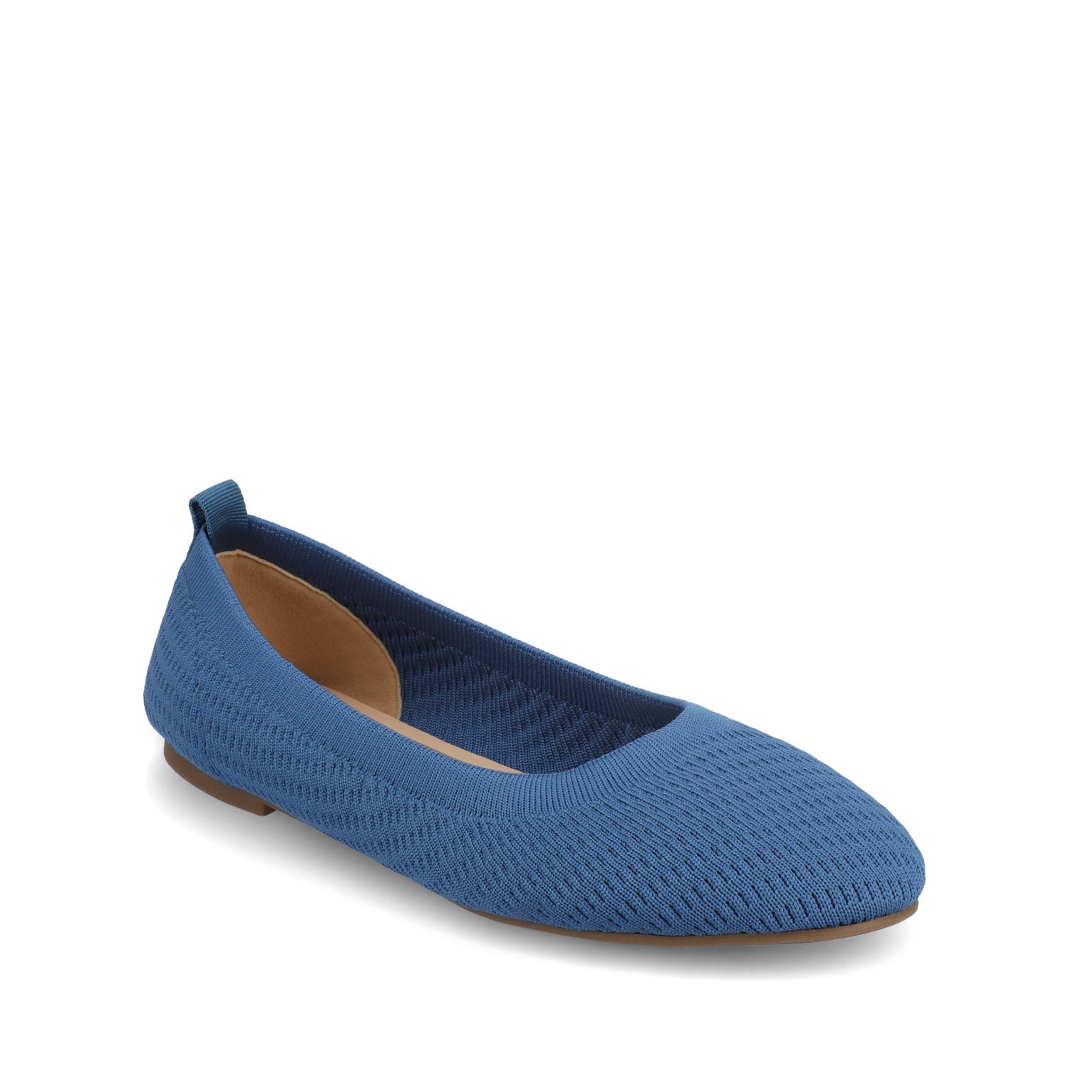 MARYANN KNIT FABRIC BALLET FLATS IN WIDE - Blue Knit