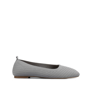 MARYANN KNIT FABRIC BALLET FLATS IN WIDE - Grey Knit