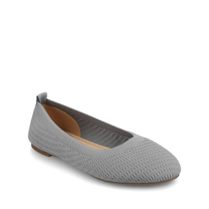 MARYANN KNIT FABRIC BALLET FLATS IN WIDE - Grey Knit