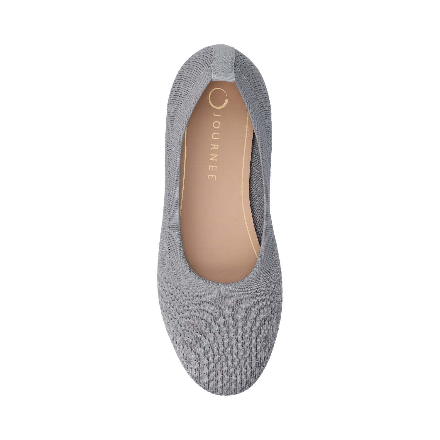MARYANN KNIT FABRIC BALLET FLATS - Grey Knit