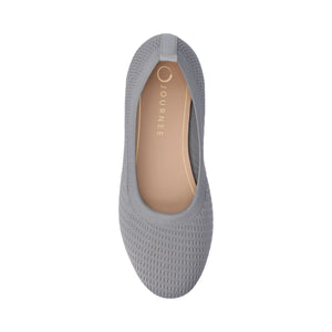 MARYANN KNIT FABRIC BALLET FLATS IN WIDE - Grey Knit