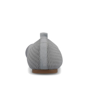 MARYANN KNIT FABRIC BALLET FLATS IN WIDE - Grey Knit