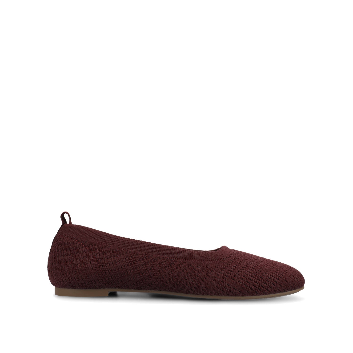 MARYANN KNIT FABRIC BALLET FLATS - Plum Knit