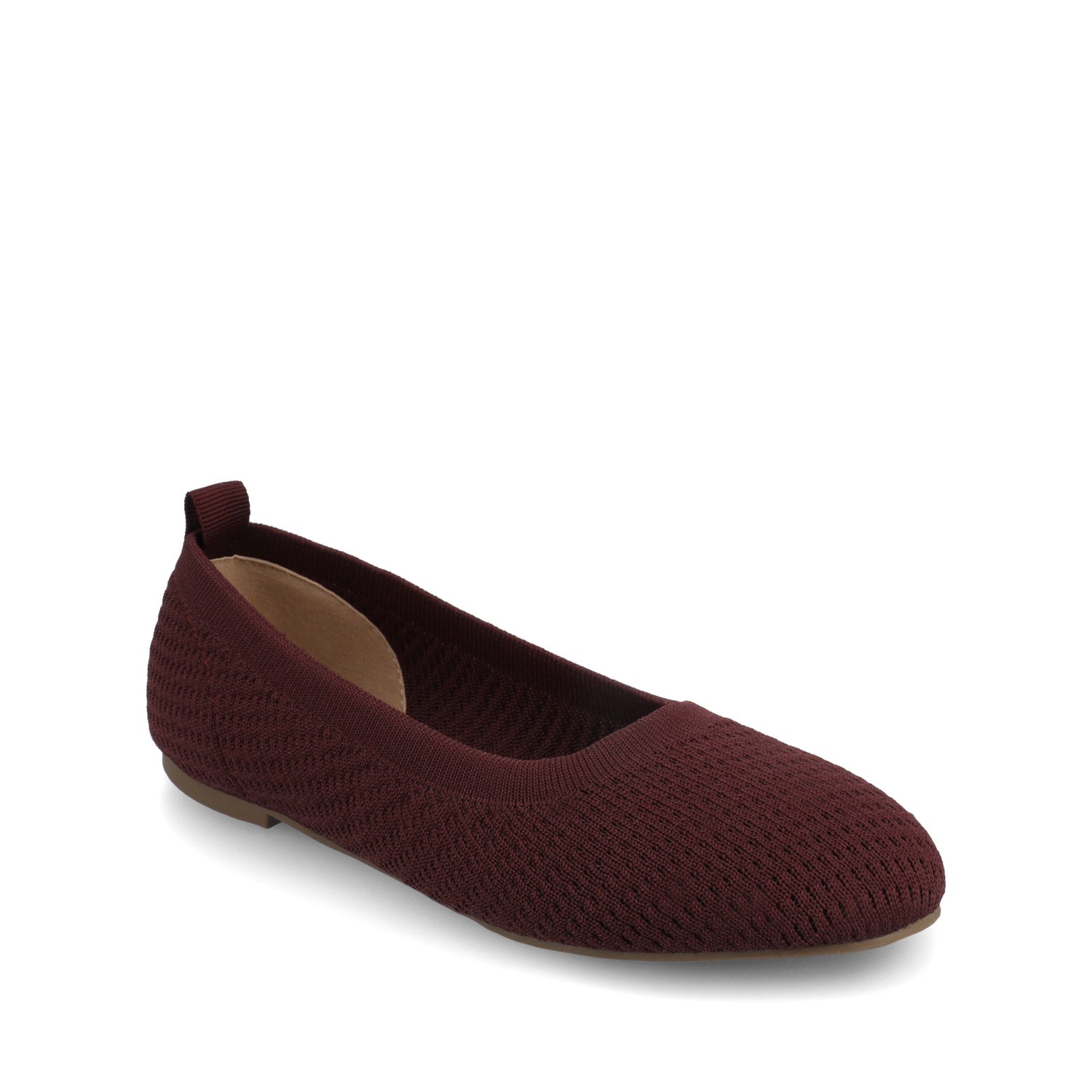 MARYANN KNIT FABRIC BALLET FLATS - Plum Knit