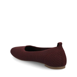 MARYANN KNIT FABRIC BALLET FLATS - Plum Knit