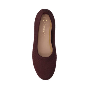 MARYANN KNIT FABRIC BALLET FLATS - Plum Knit