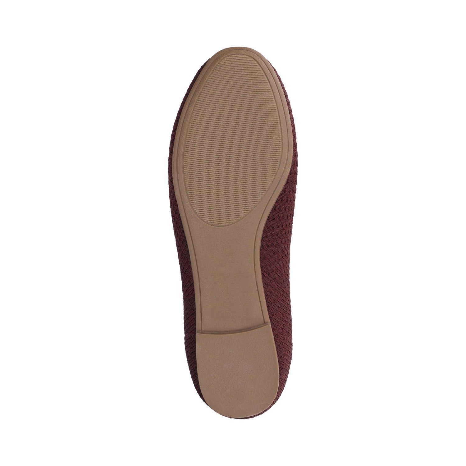 MARYANN KNIT FABRIC BALLET FLATS - Plum Knit