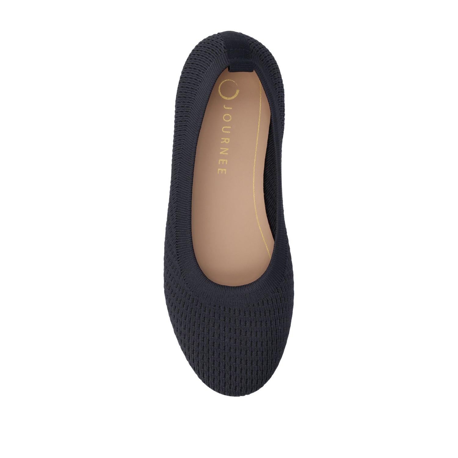 MARYANN KNIT FABRIC BALLET FLATS IN STATEMENT - Navy Knit