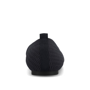 MARYANN KNIT FABRIC BALLET FLATS IN STATEMENT - Navy Knit