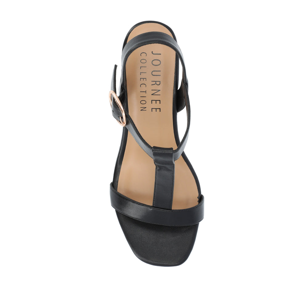 MATILDAA CORK WEDGE HEEL SANDALS IN FAUX LEATHER