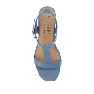 MATILDAA CORK WEDGE HEEL SANDALS IN VEGAN LEATHER - Blue