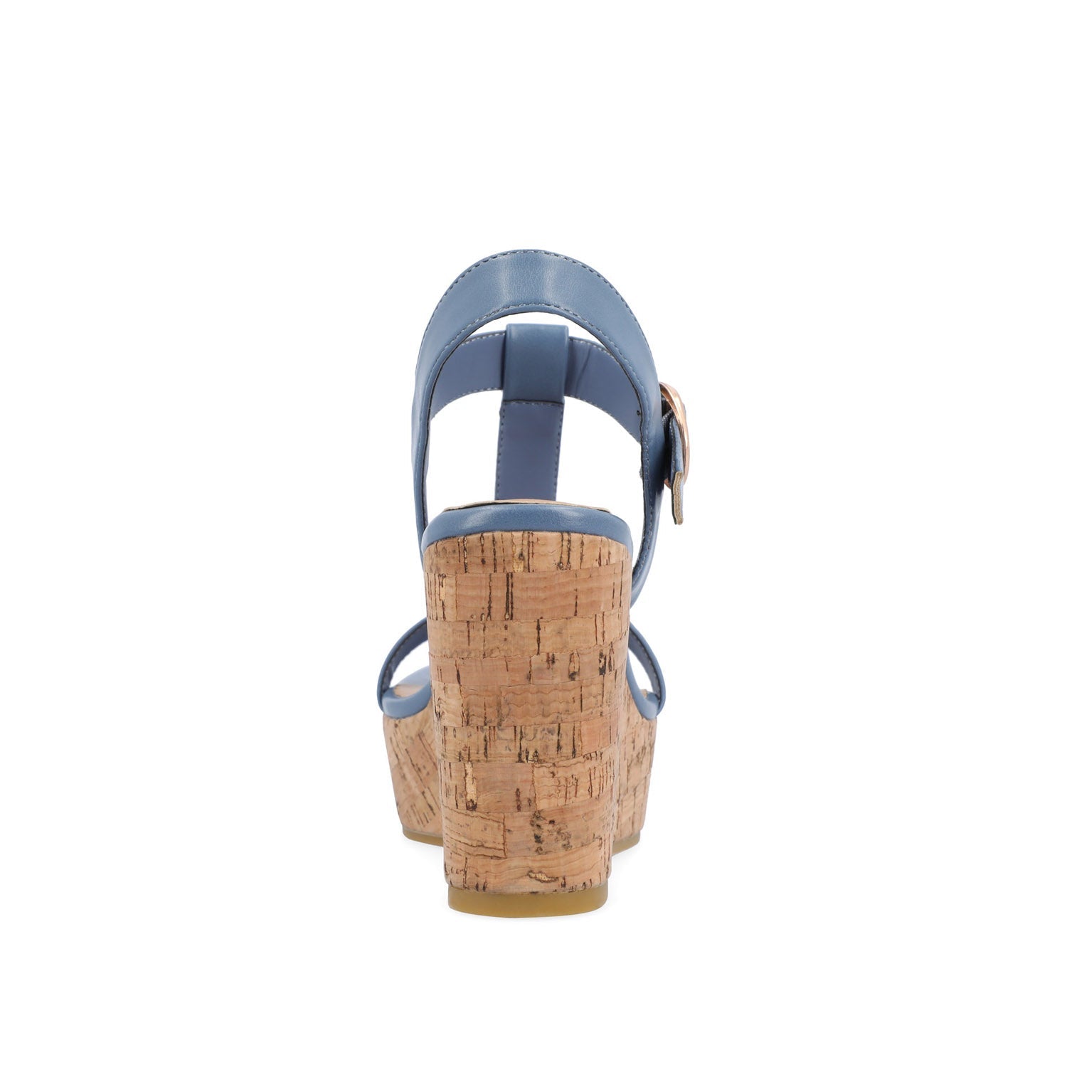 MATILDAA CORK WEDGE HEEL SANDALS IN VEGAN LEATHER - Blue