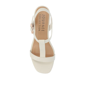 MATILDAA CORK WEDGE HEEL SANDALS IN VEGAN LEATHER - Bone