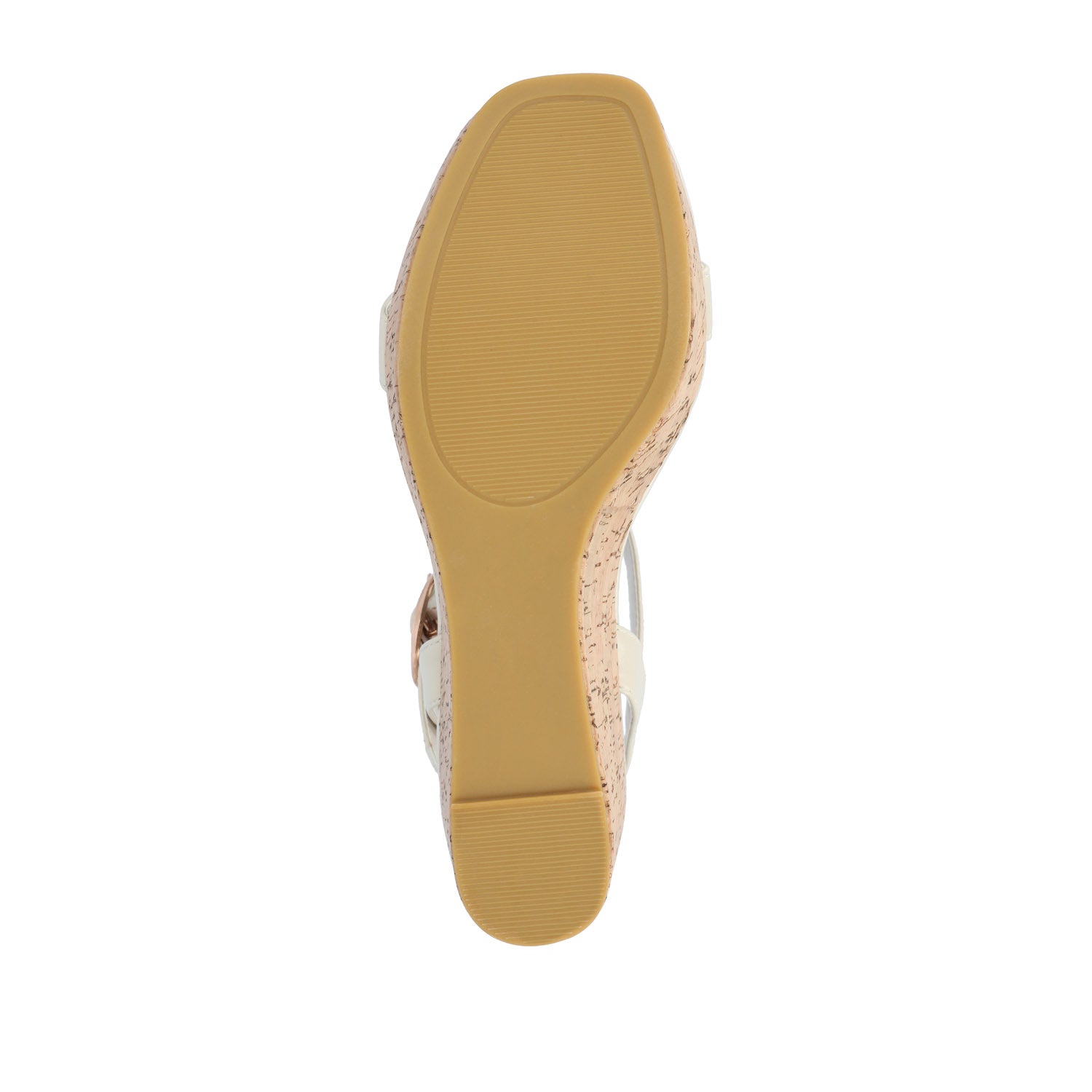 MATILDAA CORK WEDGE HEEL SANDALS IN VEGAN LEATHER - Bone