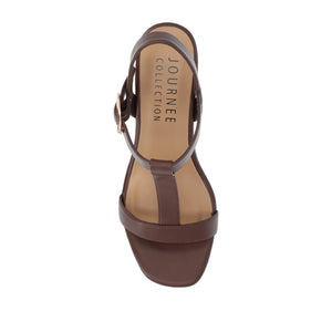 MATILDAA CORK WEDGE HEEL SANDALS IN VEGAN LEATHER - Brown