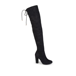 MAYA THIGH HIGH BOOTS IN FAUX SUEDE