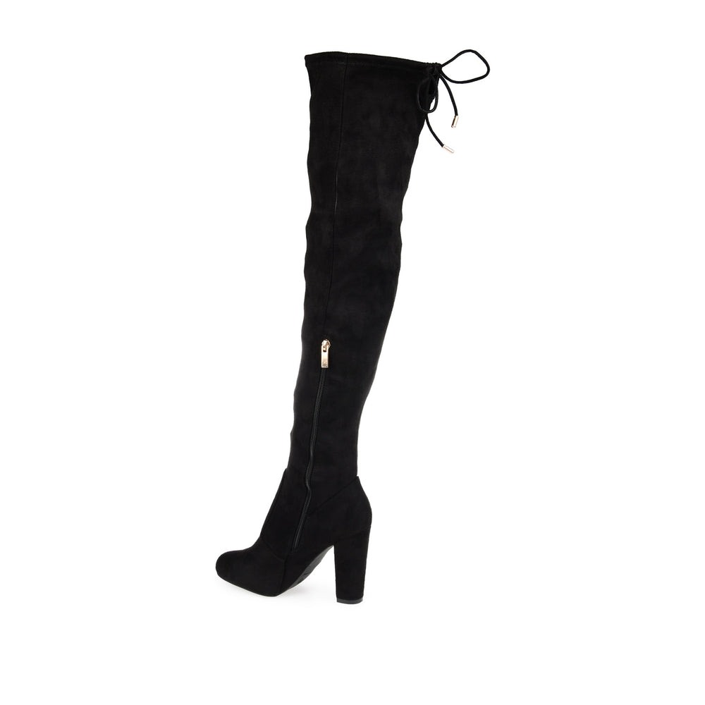 MAYA THIGH HIGH BOOTS IN FAUX SUEDE