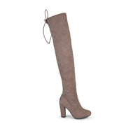 MAYA THIGH HIGH BOOTS IN FAUX SUEDE